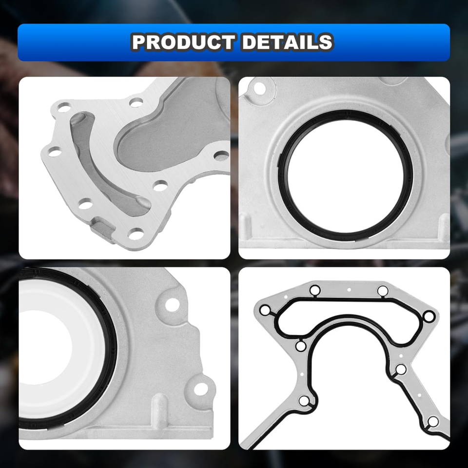 Rear Main Seal Cover Kit W/Gasket Bolts For Chevy Silverado Suburban GMC Sierra Yukon 4.8 5.3 6.0 6.2L 635-518 12633579 12639250 In | Whizz Main - Foto 4