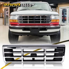 Fit For 1992-1997 Ford F-250 F-350 F250 Platinum Chrome Grill Grille Parts 