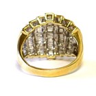 10k yellow gold 3.33ct SI3 H diamond cluster anniversary ring 7.6g dome band — photo 5
