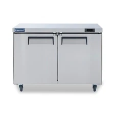 2 Door Undercounter Refrigerator, ICECASA 48" Commercial Lowboy Worktop Cooler