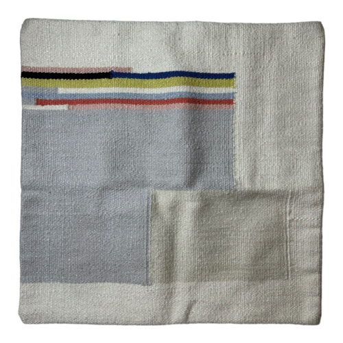 West Elm Pillow Cover 19x19 Multicolor Geometric Stripe Modern Minimalist