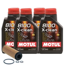 4L Motul 8100 X-CLEAN 5W40 Wix XP Filter Motor Oil Change Kit API SN