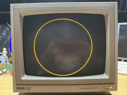 π RARE BOXED PHILIPS COMPUTER MONITOR 80 12" AMBER CRT BBC ACORN APPLE PROPππ» - Afbeelding 6 van 24