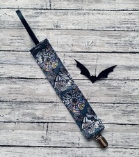 Spooky Goth Girl Friend Baby Pacifier Clip Wednesday Inspired