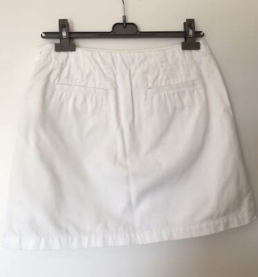 Jupe Courte Blanche Liz Claiborne - Coton Doublé - Taille S (38) - Occasion Très Bon état - Parfaite Pour L'été