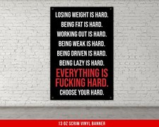 Gym Motivation Banner - Inspirational Home Gym Decor