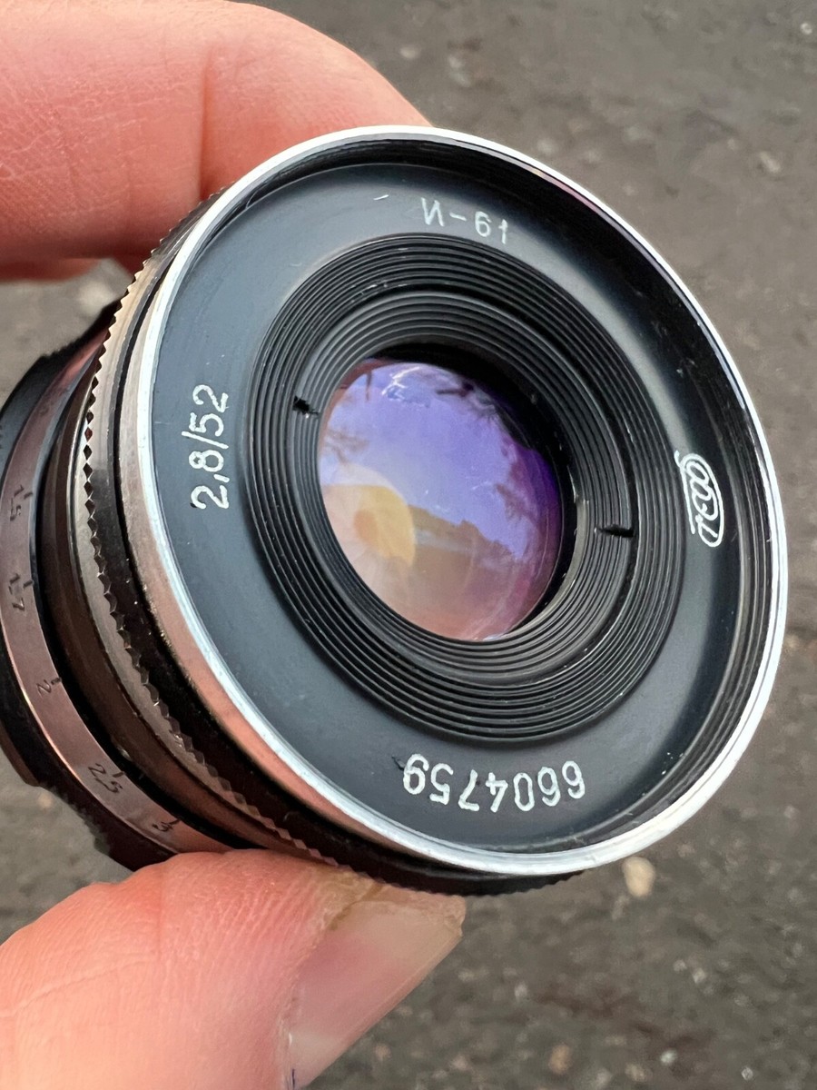 Vintage USSR Lens Industar-61 52mm f/2.8 M39 ZEBRA Leica FED Zorki