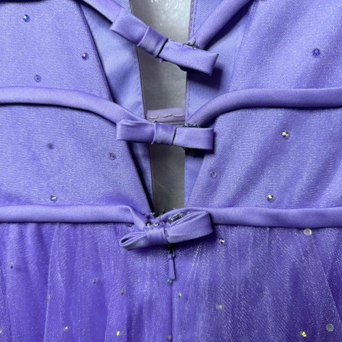 Abito da ballo formale Sherri Hill taglia 16 viola nuovo strass stile sfilata 52737 - Foto 11 di 17
