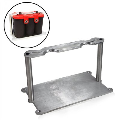 Billet Aluminum Car Battery Mount Tray 34/78 Bracket Hold Down Relocation Fits O