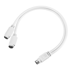 PS/2 Adapter MDIN6 1.08FT PS/2 Male to Dual Female for Keyboard Mouse,Black