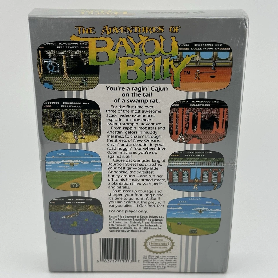 NES SEALED - Adventures of Bayou Billy - Rev-A H-Seam Factory Seal Nintendo NEW - Image 3 of 4