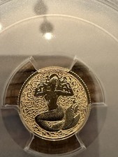 2026 1 1g GOLD PCGS PR69 Niue Mermaid - Teal Tail Au Rev PR Colorized