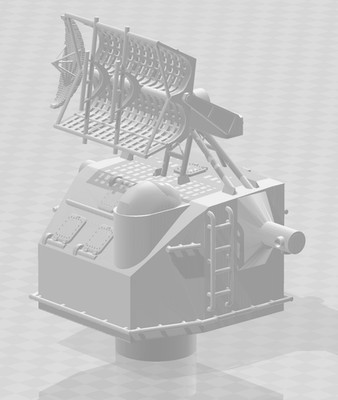 1/350 US Navy MK37 W-22/12 DP Radar and Closed Cupola X 4