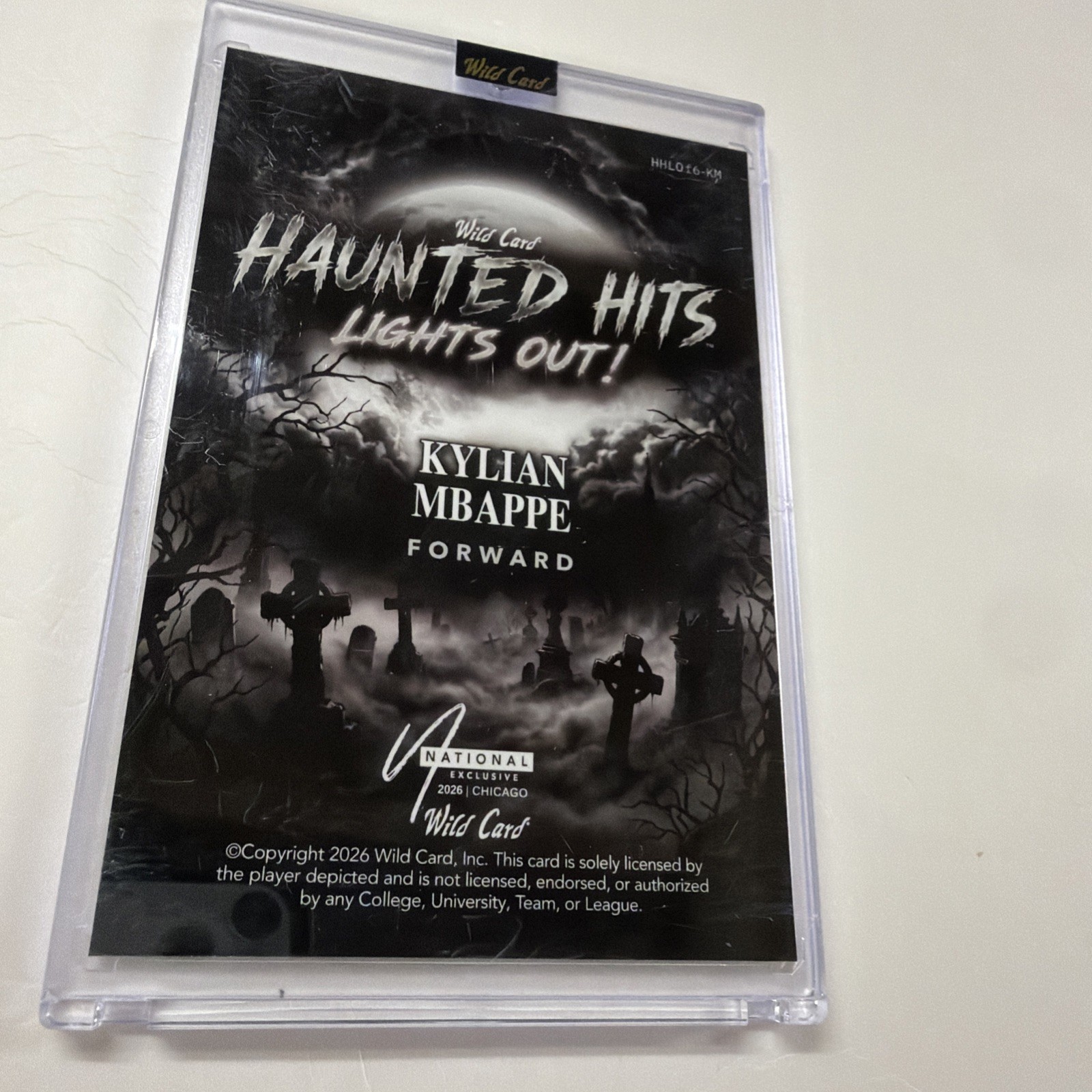 Wild Card Haunted Hits Lights Out! Kylian Mbappé France Serial Numbered 1/6 #85B view 10