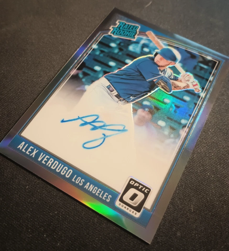 alex verdugo 2018 DONRUSS OPTIC black prizm auto /25 rated rookie dodgers - Image 3 of 4