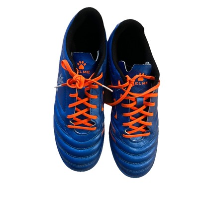 KELME Men Indoor Turf Soccer Shoe, Arch Support Cleats, 8 Wide, Blue 