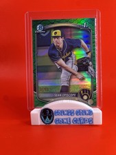 2025 Bowman Draft Chrome Sean Episcope Green Reptilian / 99 Brewers