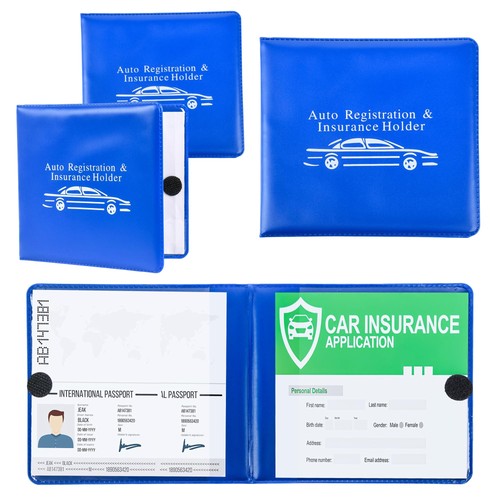 Porta Carte di Immatricolazione e Assicurazione Auto 2 Confezioni Porta Documenti Auto Gl... - Foto 1 di 5