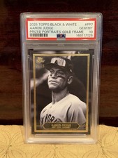 Aaron Judge - 2025 Topps Black & White Gold Frame #PP7 - PSA 10 GEM MINT 20/25