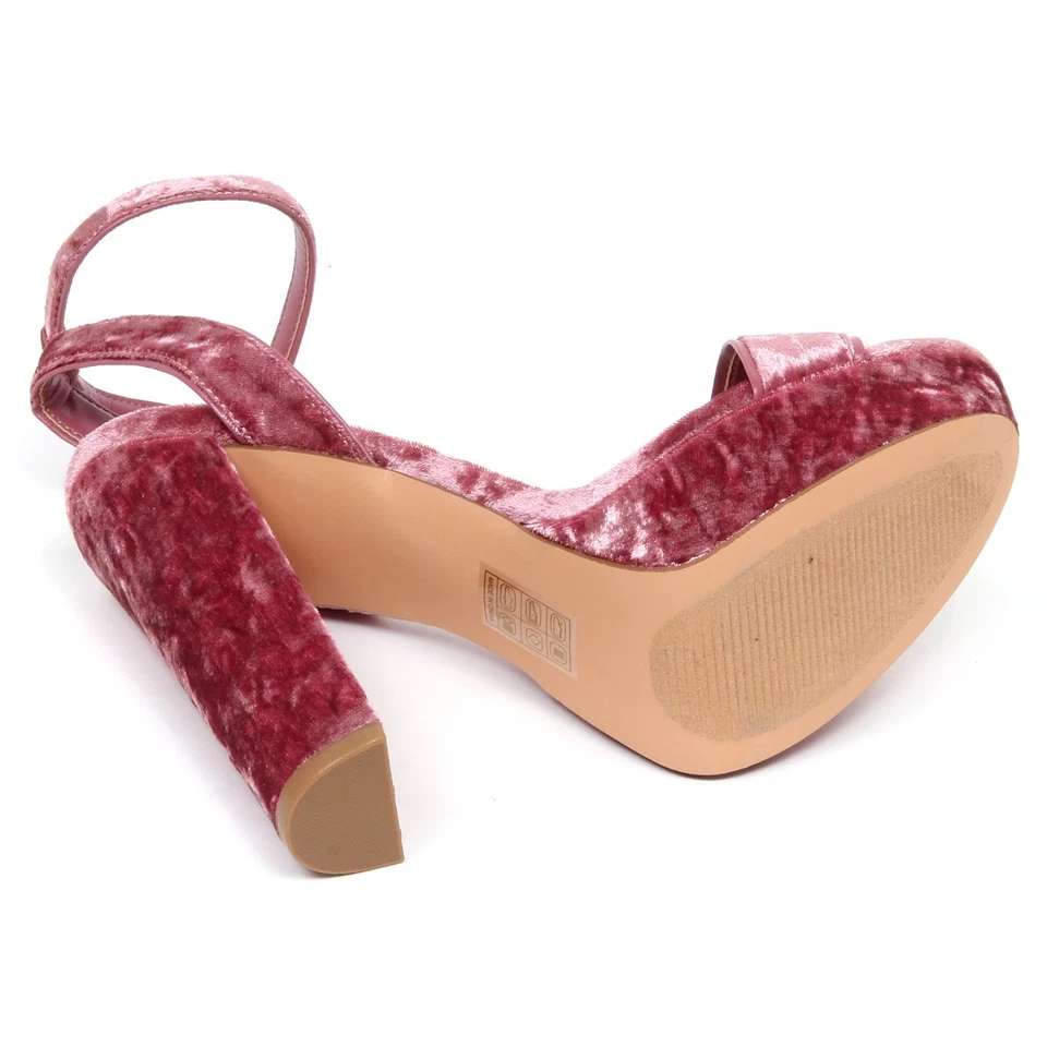 F1018 sandalo donna velvet STEVE MADDEN INSOMNIA pink/mauve shoe woman - Imagen 3 de 4