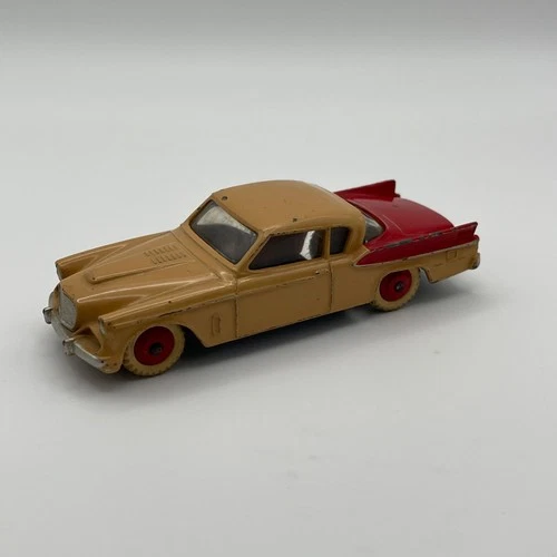 Vintage Dinky Toy Studebaker Golden Hawk Collectible Tan Red Diecast Car #fw