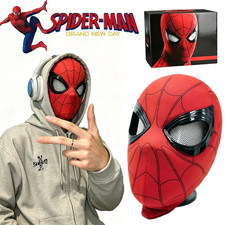 Spider Man scale mask chin strap with operable blink contro