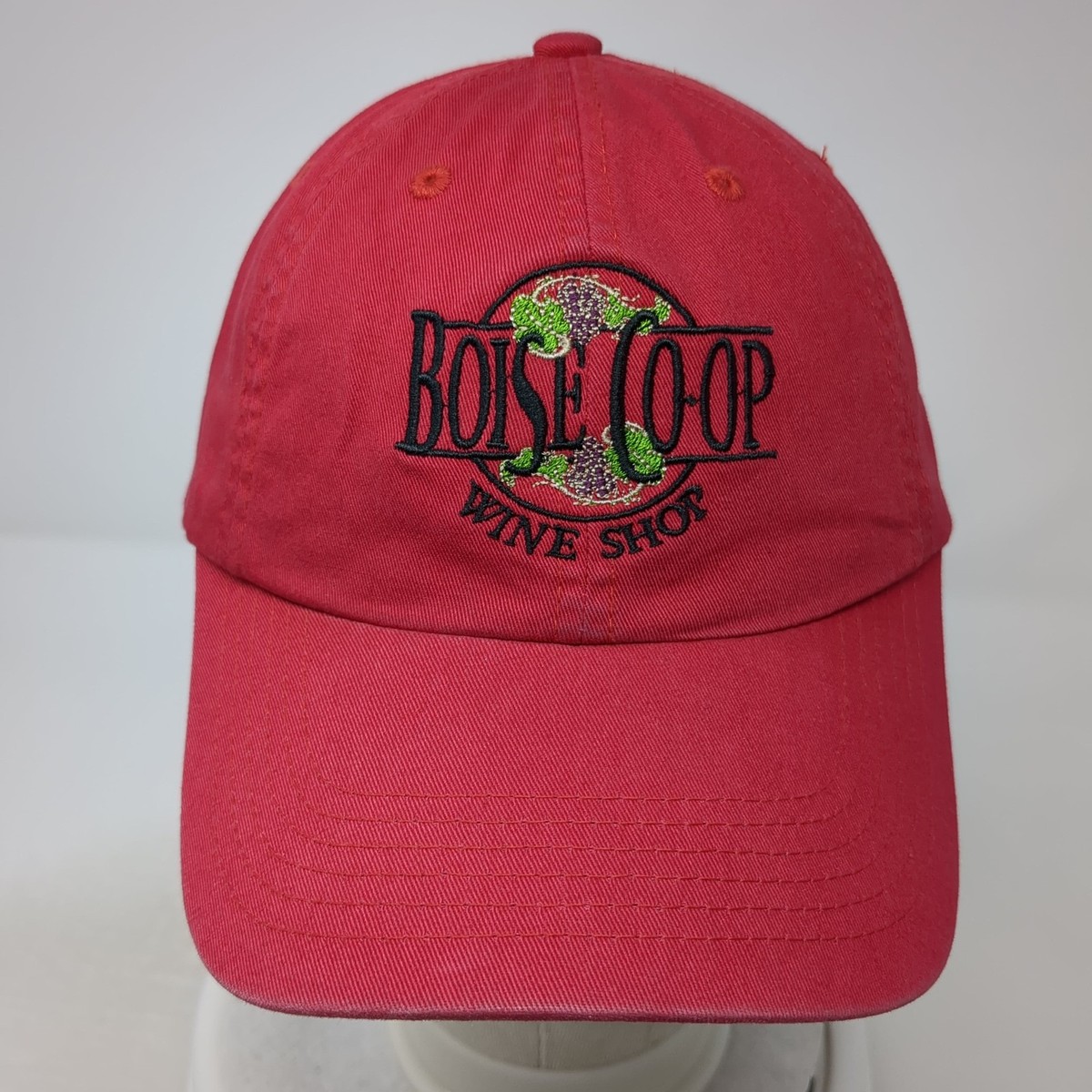Boise Co-Op Wine Shop Slideback Baseball Cap Red One Size 6 Panel Port Authority View 2