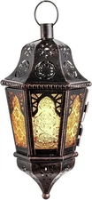 Moroccan Style Candle Lantern Vintage Decorative Hanging Lantern for Home Ou