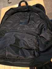 Steve Madden Black Backpack /purse Logo Straps EUC Multiple compartments