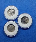 Set of 3 - 90% Silver AU Mercury Dimes Lot - 1935-1939 P - 3 Coins Total