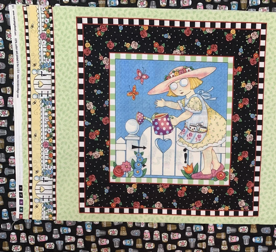 НАВОЛОЧКИ MARY ENGELBREIT 2001 Cranston Bloom Where You're Planted 45 дюймов x 17,5 дюйма - Изображение 2 из 4