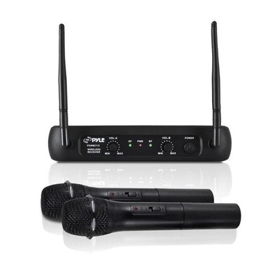 Pyle |PDWM2135|Wireless Microphone System with 2 Dynamic Mics | For Karaoke |205