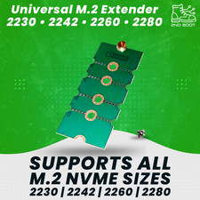  2-Pack Universal M.2 NVMe NGFF Extension Adapter  2230   2242   2260   2280