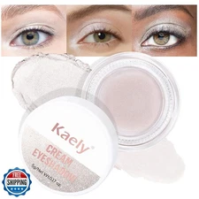 evpct Single Cream Eye Shadow Palette Pot Makeup for older Women, Pearl White