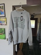 NWT 70.00 Under Armour Mens Icon H/W Terry Sweatshirt Gray Size XL