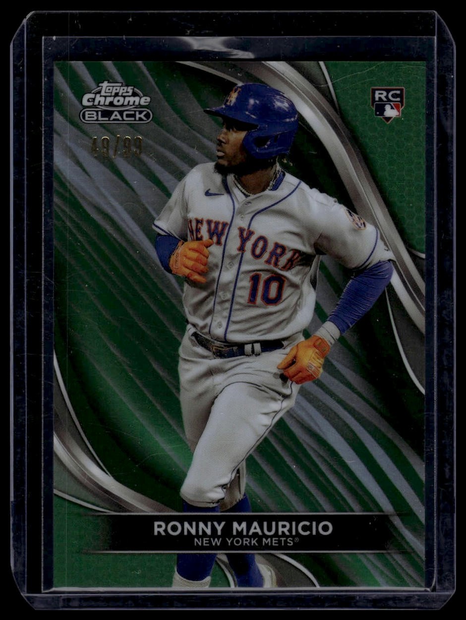 2024 Topps Chrome Black #42 Ronny Mauricio Green Refractors #/99