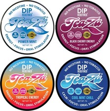 NEW Teaza Herbal Energy Pouch Mixed 4 pack Peppermint-Tropical-Cool Mint Chil...