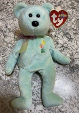 Ty Beanie Baby  Ariel  with Tag Errors - Rare/Retired, Mint Green Bear