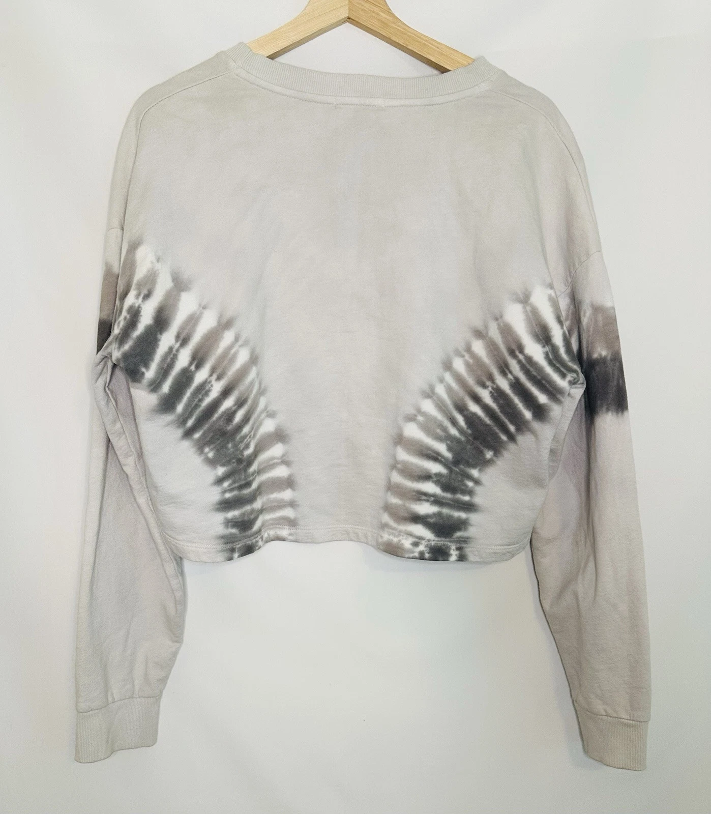 beyond-yoga weekend boxy cropped tie dye sweatshirt
