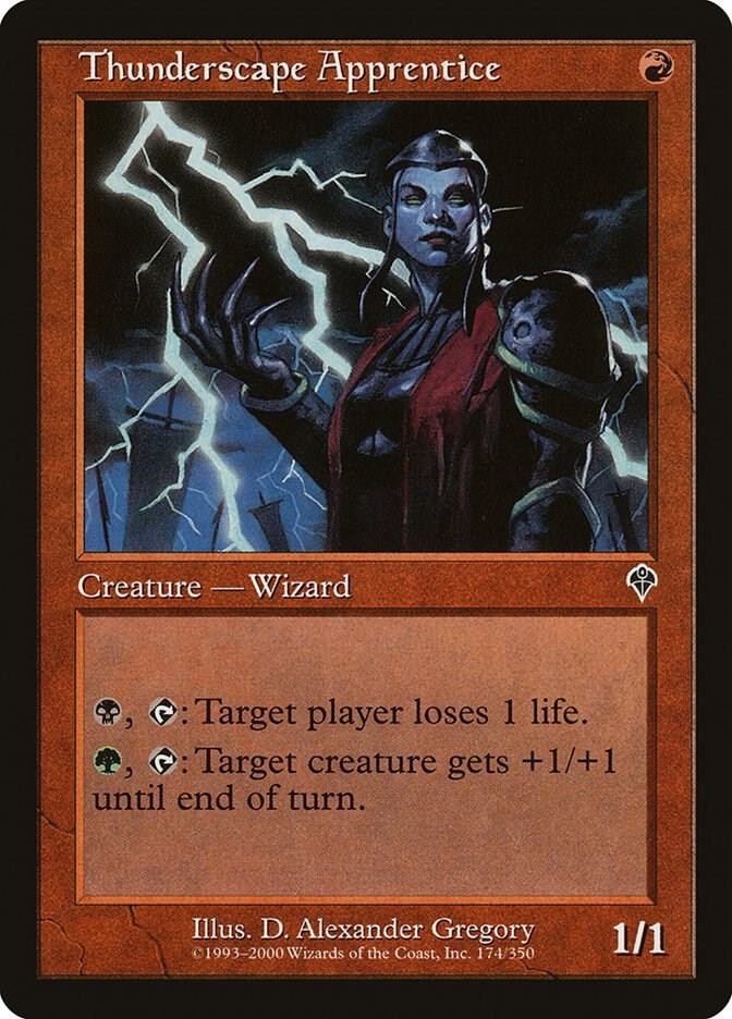 Thunderscape Apprentice 174 Invasion Magic The Gathering MTG Card 2000 LP