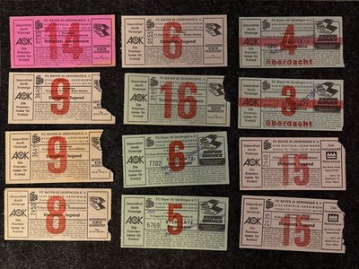 15 Eintrittskarte Bundesliga - Bayer 05 Uerdingen  - 1982 bis 1991