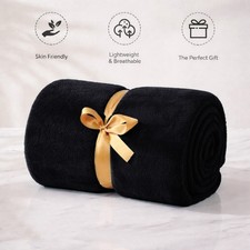 Faux Fur Fleece Throw Blanket Luxury Blankets for Sofa Bed Couch Twin Queen King
