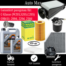 Filterset Inspektionspaket MERCEDES C-KLASSE W205 | OM651 C200d C220d C250d | ÖL