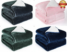 Weighted Blanket 15LBS Adult Queen Size Sherpa Flannel Fleece Heavy Warm Blanket