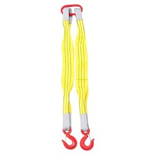 3.3 FT Lifting Slings Straps with Hooks 4409lbs Capacity Two Leg Rigging Straps