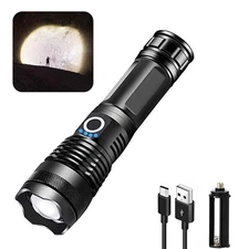 LED Flashlights, 10000 Lumen Super Bright Tactical Flashlight, Rechargeable F...
