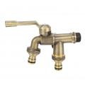 Outdoor Double Taps Wasserhahn Multi Funktionaler 3/4 -Zoll -Outdoor -Doppelhahn