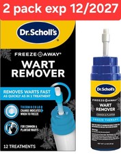  2 Dr Scholls FREEZE AWAY Wart Remover 8 treatments Common  Plantar 12/2027