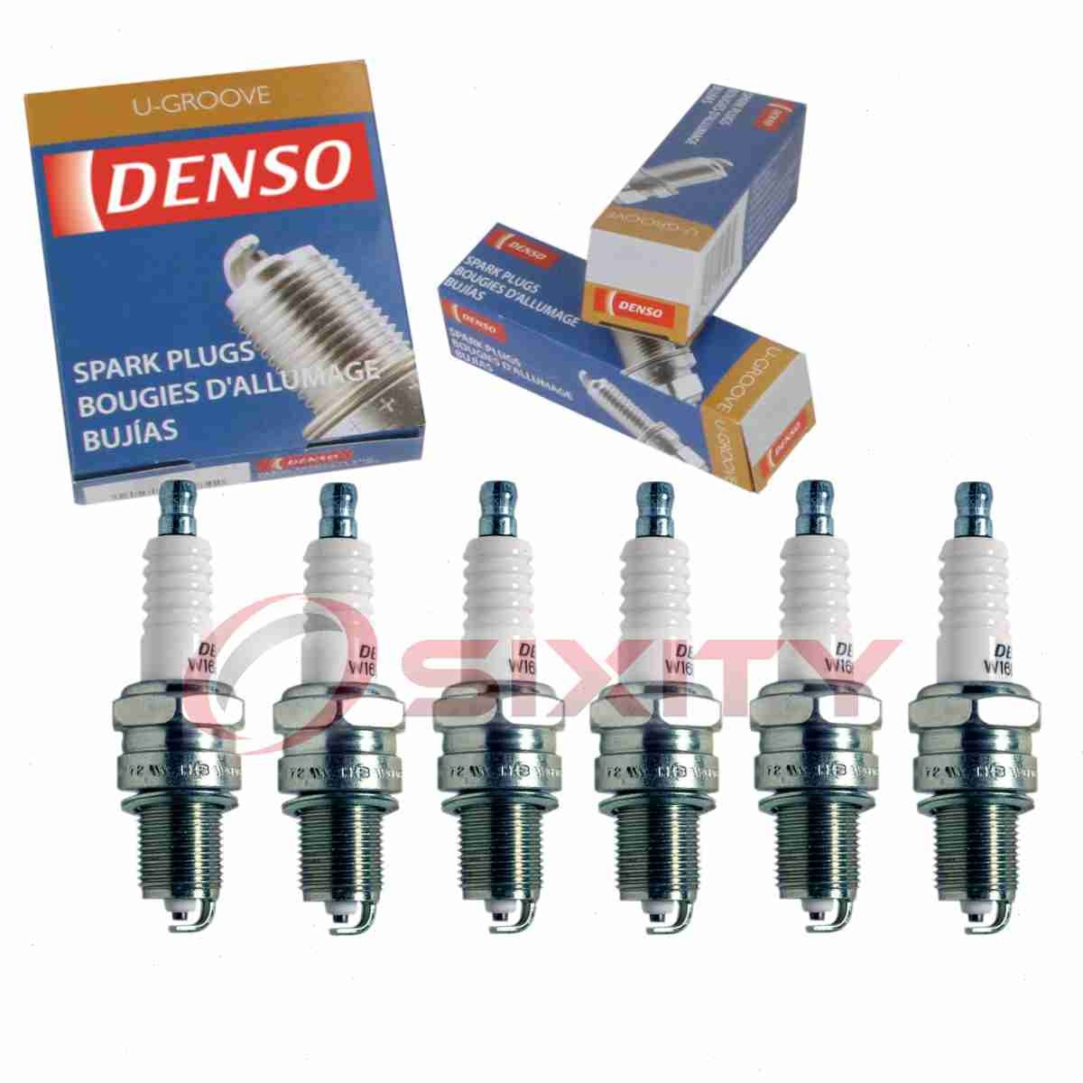 6 pc Denso Standard U-Groove Spark Plugs for 1978-1988 Toyota Cressida 2.6L kn
