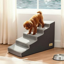 3/4/5 Step Dog Stair Ramp High Density Foam Pet Climbing Step for High Bed,Couch